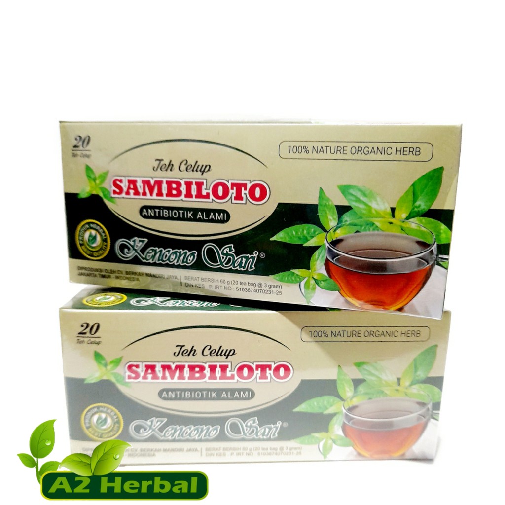 

teh celup sambiloto kencono sari isi 20 minuman antibiotik