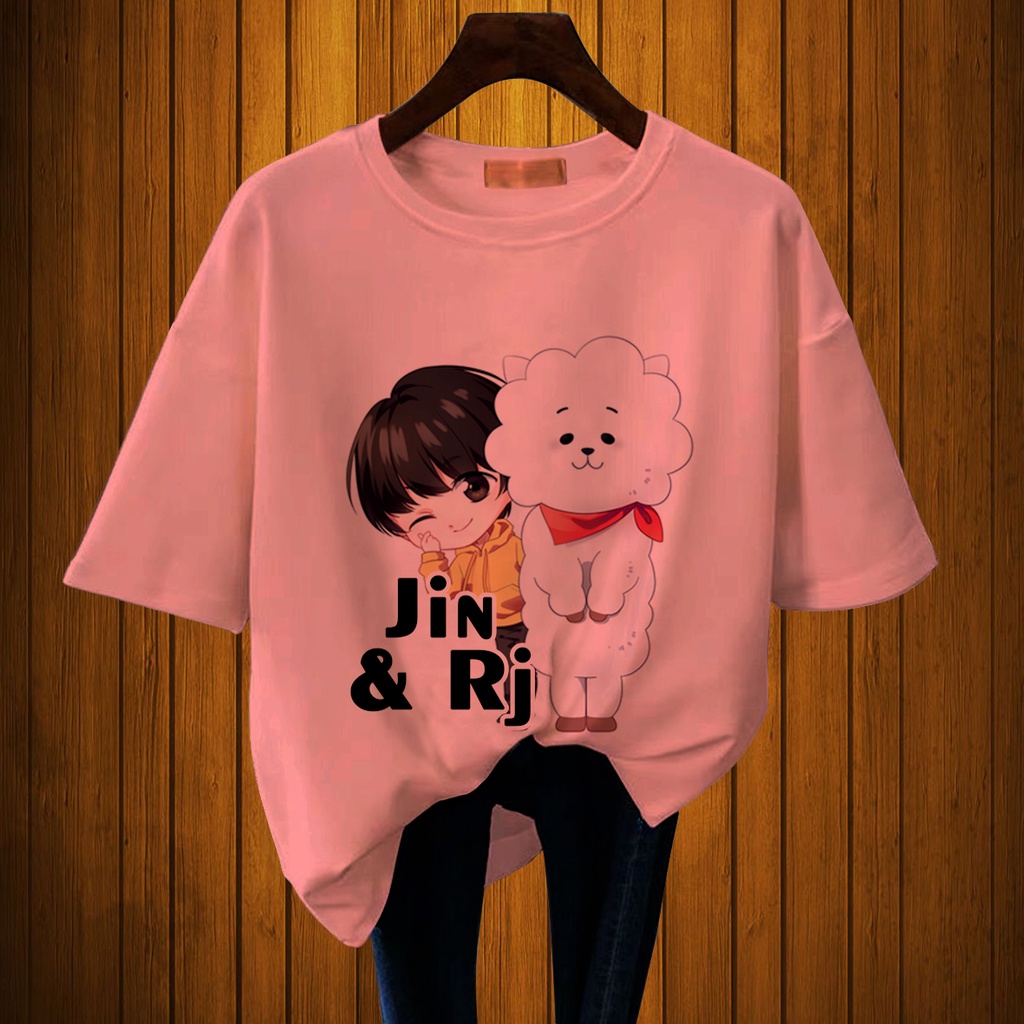 CALVIERO SHOP - BAJU KAOS WANITA DEWASA PRINT CASUAL JIN AND RJ