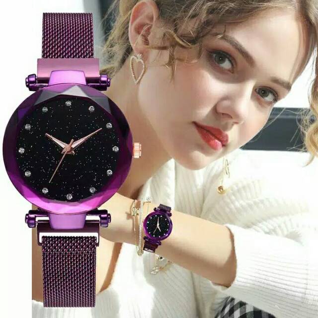 JAM TANGAN Wanita (D-Mata)MAGNET Mata Diamond