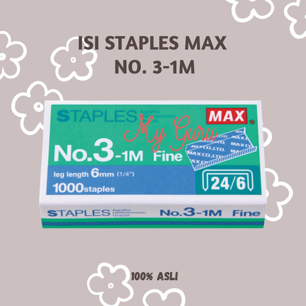 

[PAK KECIL] ISI STAPLES MAX NO. 3 / ISI STAPLER HD-50