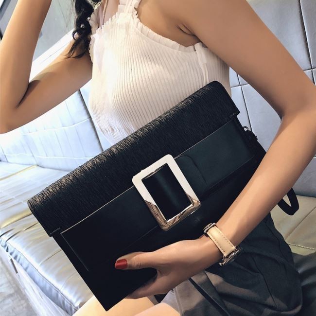 K9016 - BLACK/SILVER/RED - TAS PESTA CLUTCH DAPAT TALI PANJANG SLEMPANG JINJING TOTEBAG HANDBAG ELEGAN FASHION WANITA IMPORT TERMURAH BAGSTORE JAKARTA TAS BATAM JKT CR7168 BQ2604 KPC9016 JTF5869 LT1939 EL098