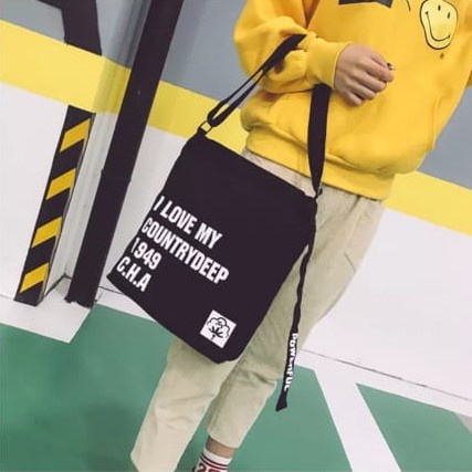 Twenty Bag - Tas Tote Bag Wanita Resleting Terbaru 2022 Aesthetic Kekinian Motif Carakter POWERPOOL Korea Style Multifungsi