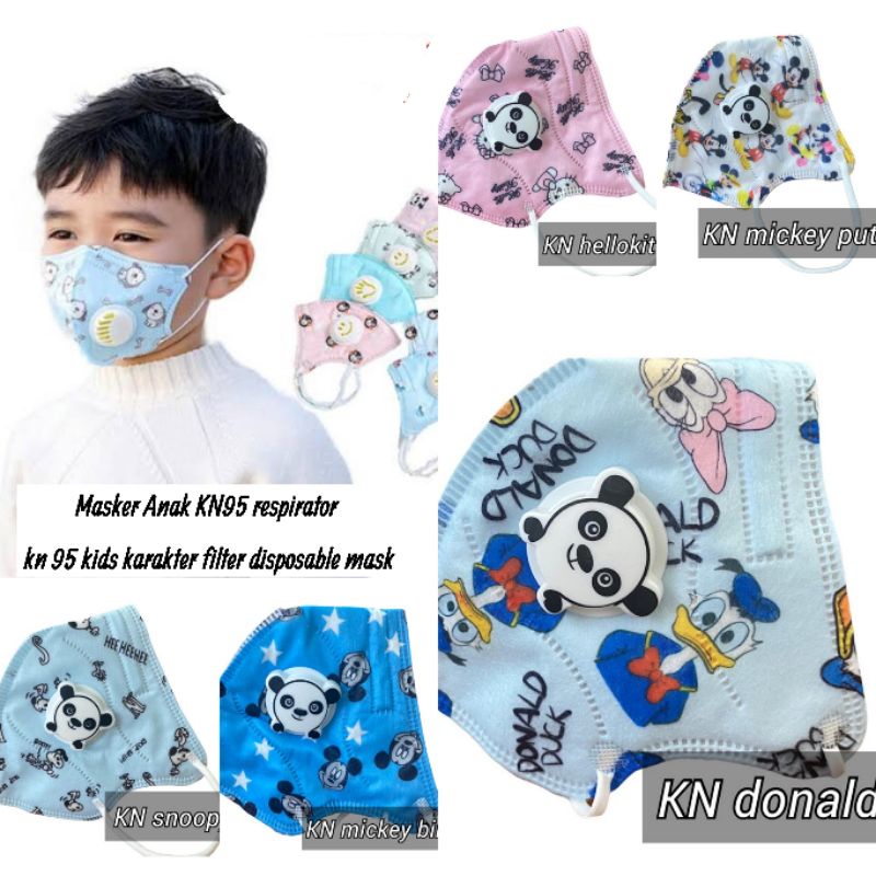 Masker KN95 Anak / masker Anak KN95 respirator kn 95 kids karakter filter disposable mask