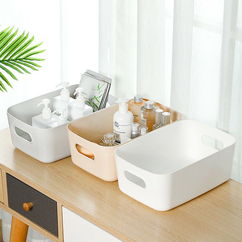 Desktop Storage Box Organizer Serbaguna Kotak Penyimpanan Plastik Multifungsi Tempat Container Multipurpose Bin Pantry Make Up Kontainer