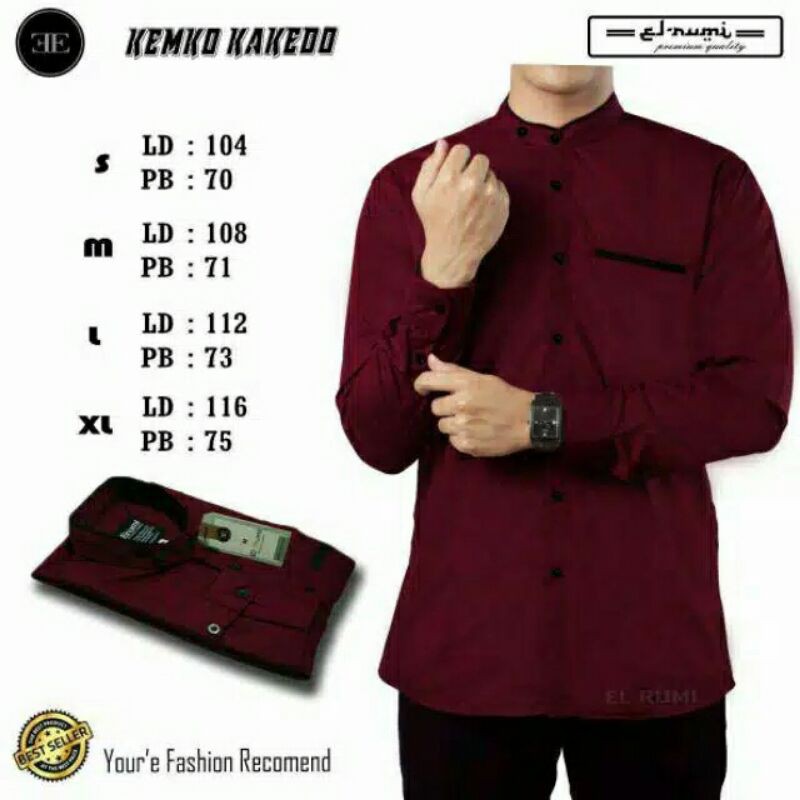 baju koko lengan panjang exclusif//koko hadroh halus
