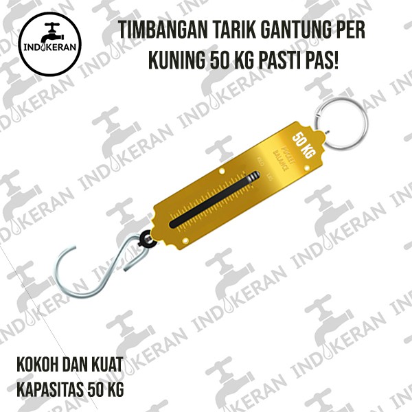 INDOKERAN - Timbangan Tarik Gantung Per Manual 50KG - High Quality