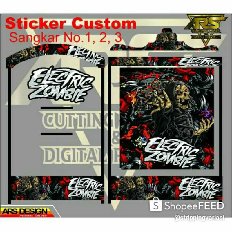 Decal sangkar burung no 1,2,3 custom