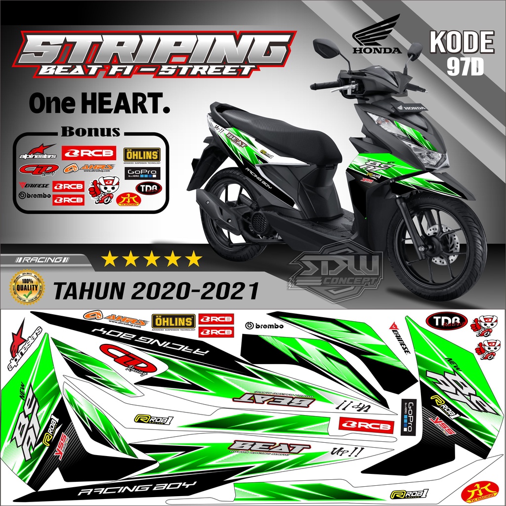 Striping Beat New Stiker Lis Motor Beat New Variasi kode 97