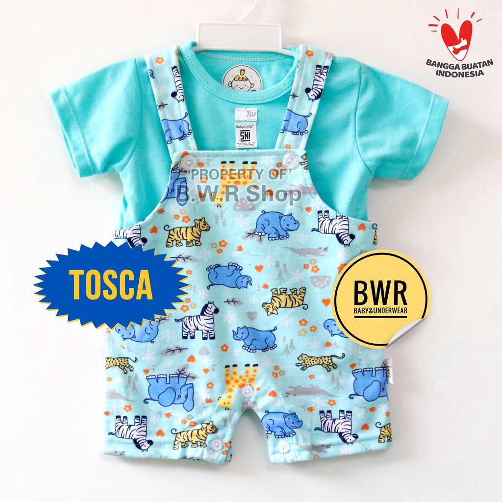 Set Romper Baby Lucky PENDEK / Setelan Anak 12-18 bulan / Piyama Bayi Kaos Celana Rompi | Bwr