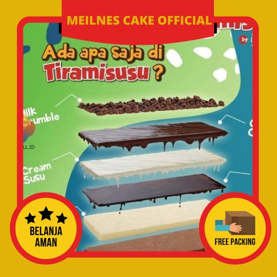 Meilnes - Tiramisusu REGULER SIZE by Chocomory - Bolu Lumer Tiramisu Oleh Oleh Kue Bandung