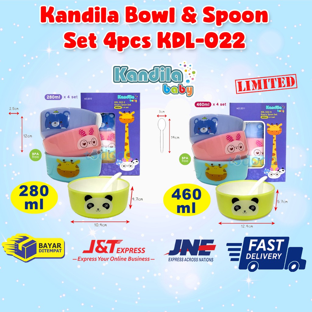 Kandila Bowl &amp; Spoon - Mangkuk Sendok Set