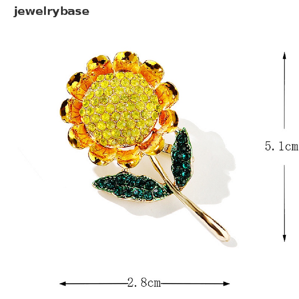 Bros Bentuk Bunga Matahari Aksen Kristal Untuk Pesta Pernikahan
