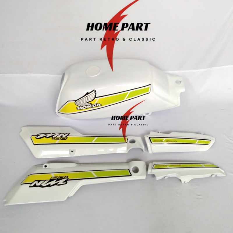 BODY SET HONDA WIN WARNA PUTIH LIST KUNING