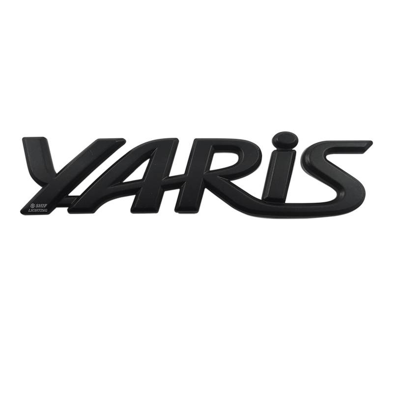 1 X ABS Black YARIS Logo Auto Trunk Lid Emblem Badge Sticker Decal Replacement For TOYOTA YARIS