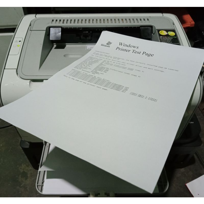 Printer hp laserjet p1102 monochrome second normal jaya lengkap toner hp 85a baru dan kabel kabel ha