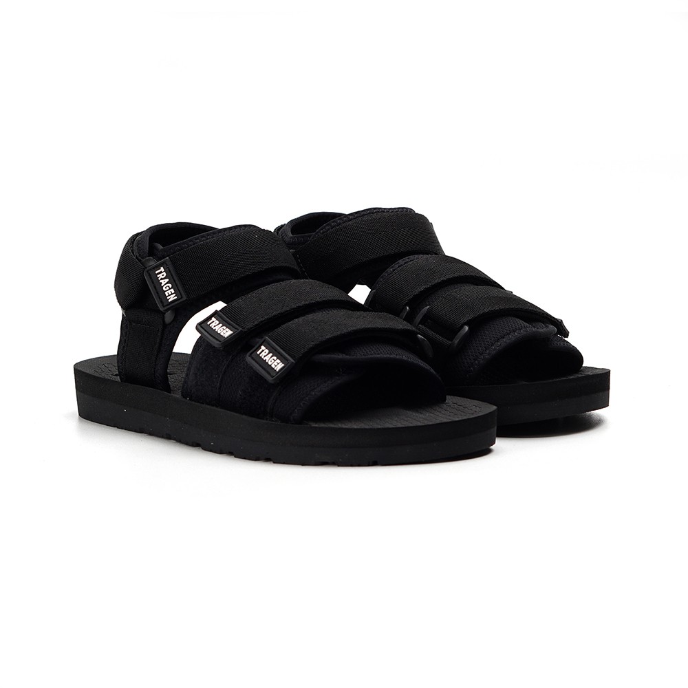 Sendal Gunung Hitam Original Sandal Kasual Pria Laki Footwear |DALTON FULL BLACK| FORIND x Tragen