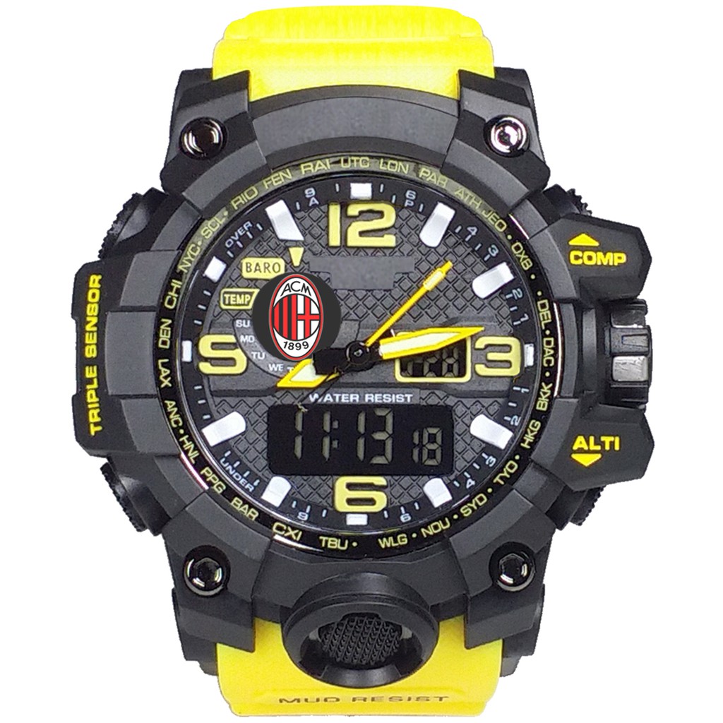 (Istimewa Bossque) Jam MILAN Double Time Tali Kuning (Exclusive)