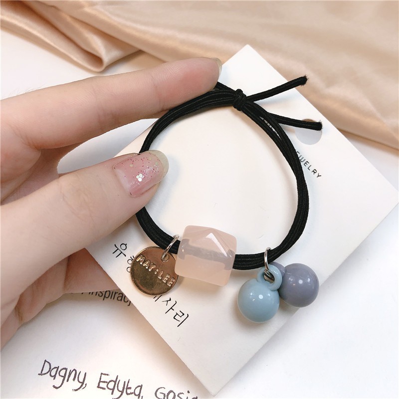 Grosir - F899 Karet Rambut Fashion / Ikat Rambut Korean Style / Kuncir Rambut Wanita-Hitam