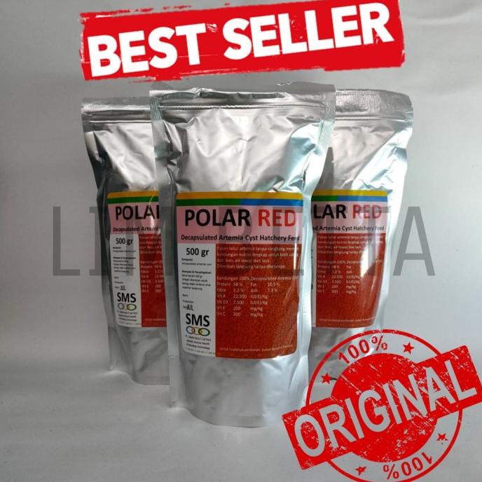 Artemia Polar Red 500gr / Artemia Shell Free Polar Red