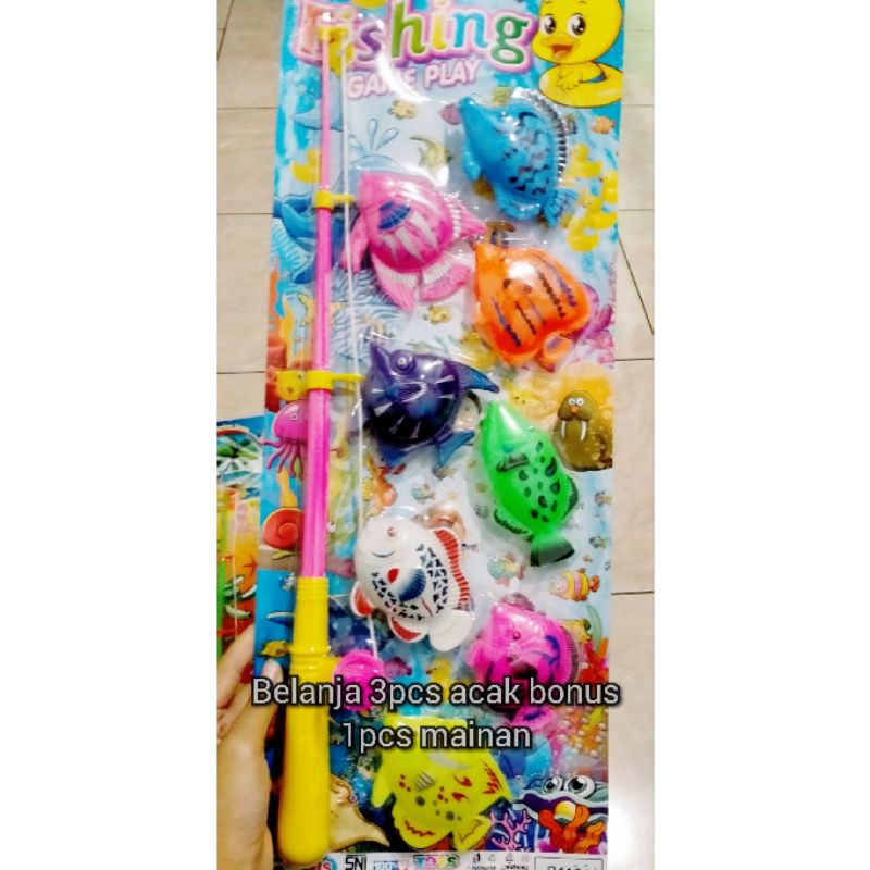 Pancingan ikan magnet jumbo Mainan anak cowok cewek