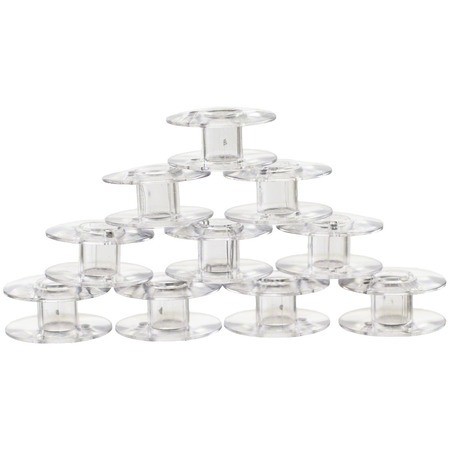 Bobbin / Spool Plastik Tipis Gepeng Untuk Mesin Jahit Portable Lama