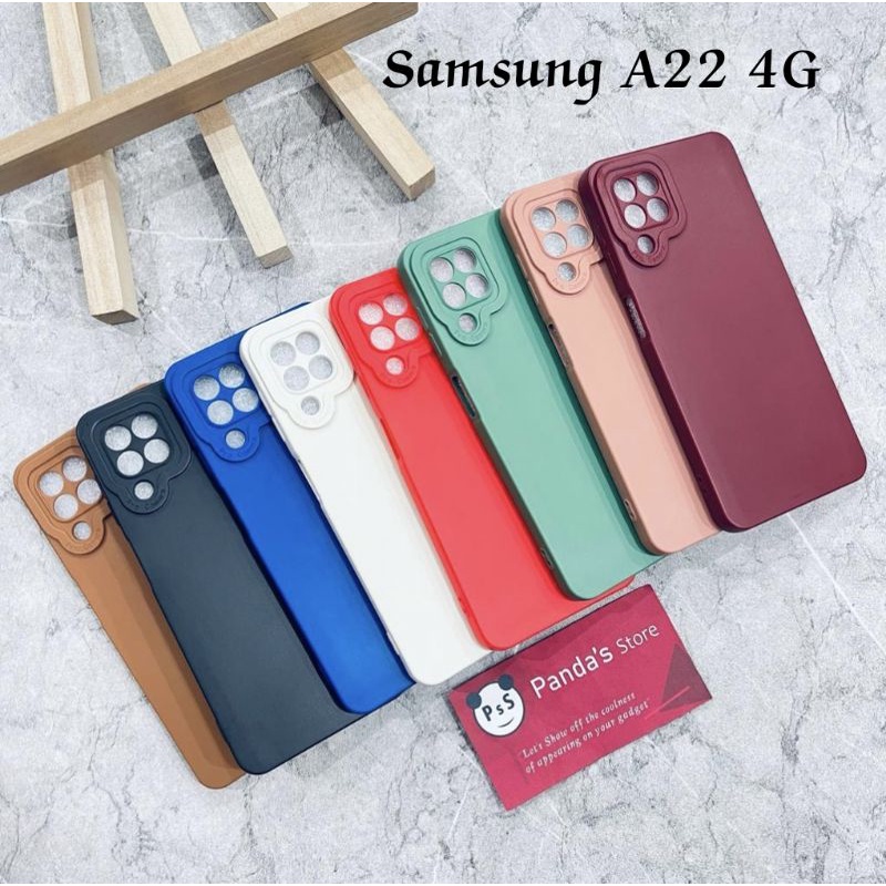 Softcase Pro Camera Samsung A22 4G / M22 Candy Case Full Color 3D Silikon TPU