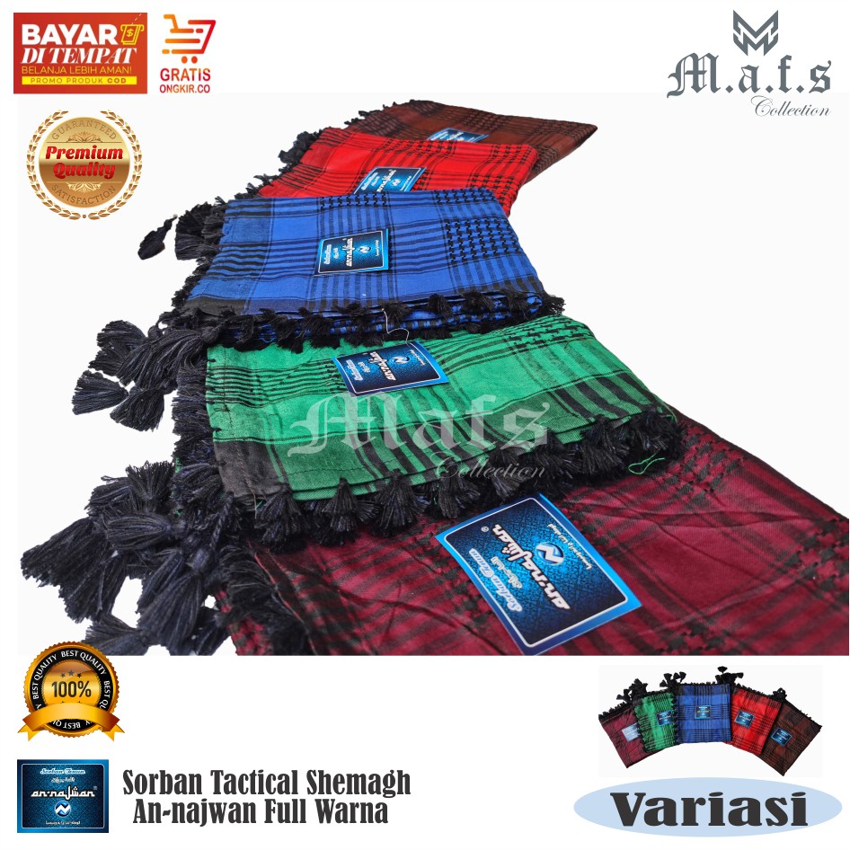 Sorban Tactical Shemagh Sorban Arab Full Warna