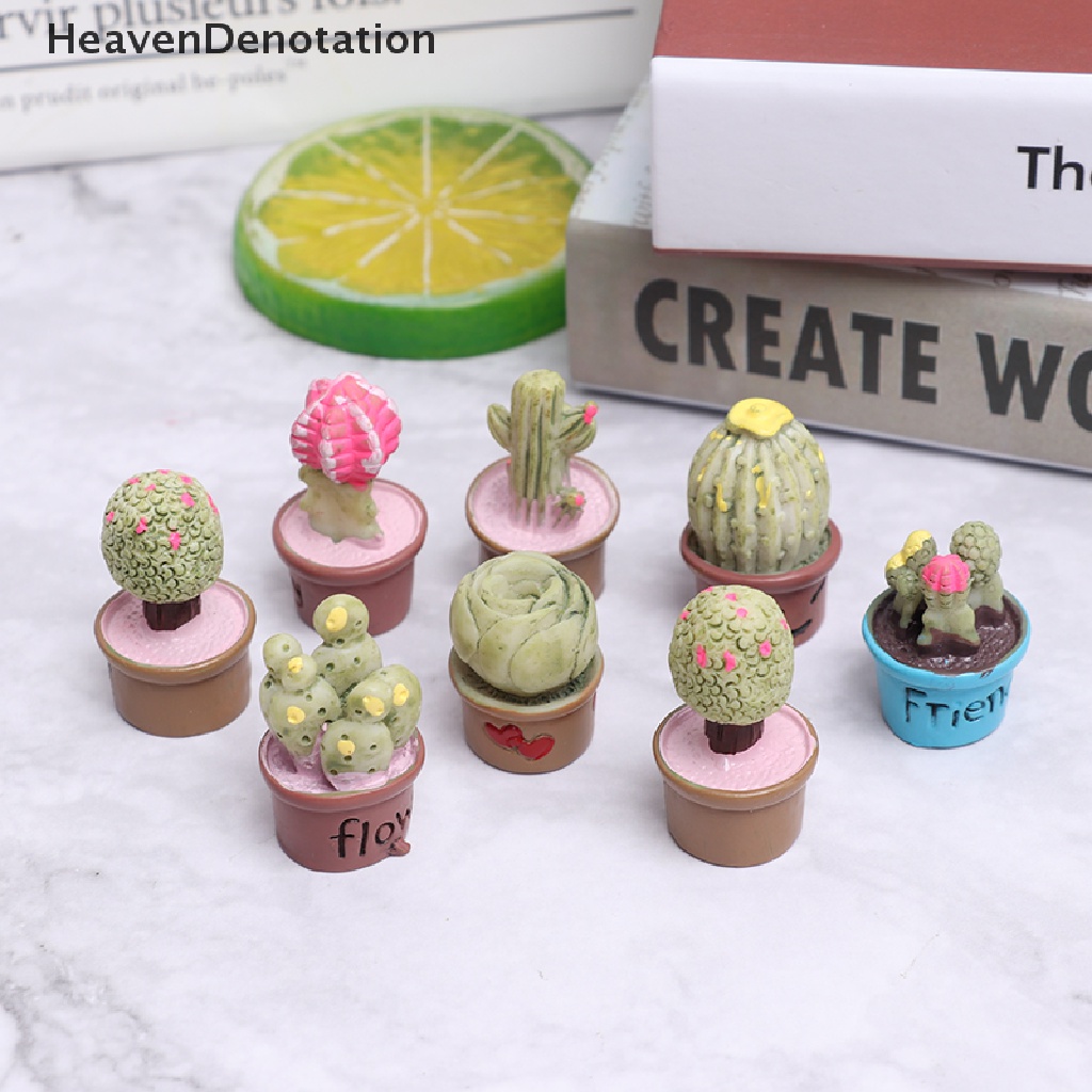 5pcs Miniatur Pot Tanaman Sukulen Untuk Dekorasi Rumah Boneka