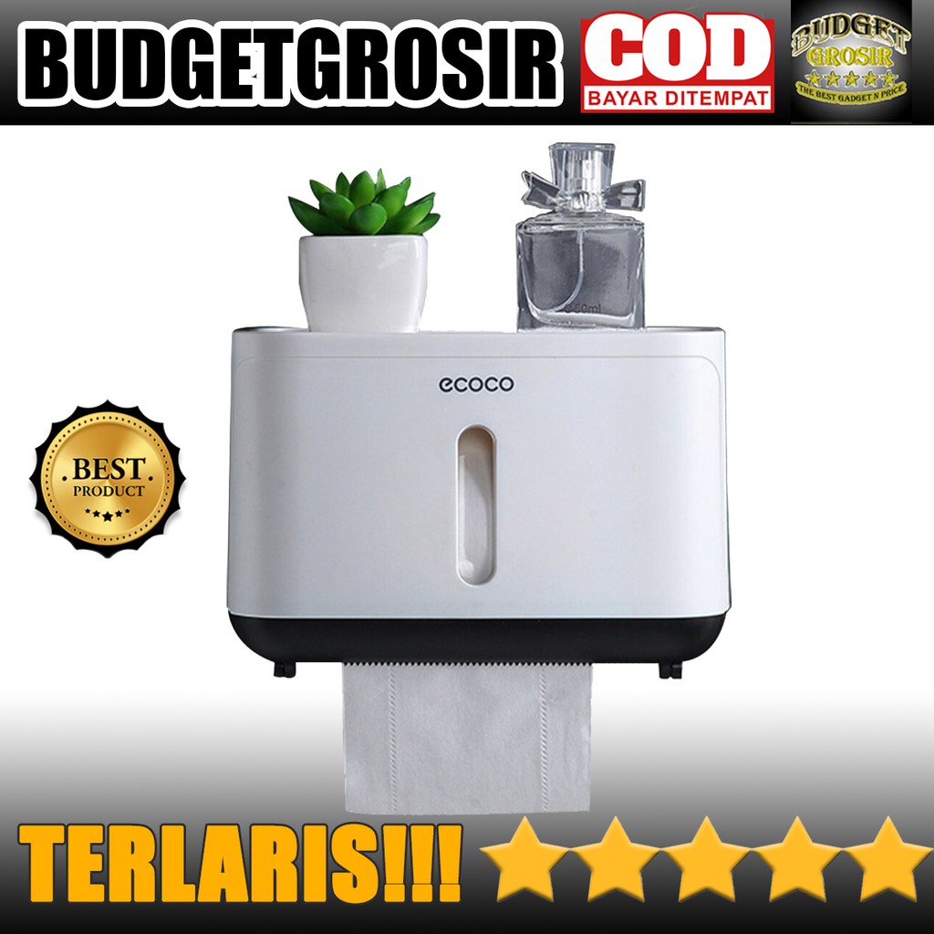 KOTAK TISU TISSUE STORAGE TOILET PAPER BOX DISPENSER ECOCO - E1807