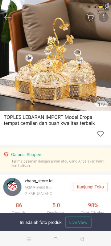 Toples Cemilan Lebaran Import Toples Gaya Eropa 3 Kotak Penyimpanan Kueh Kering [[zhengstore. Id]]