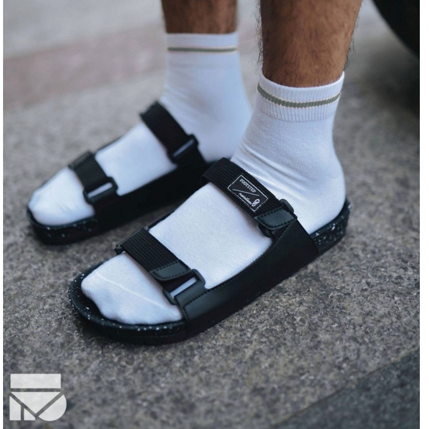 Sandal Slide Gunung Ori Santai Simple Pria Cowok Men Sendal Footwear | Billy Black |FORIND x FSTP