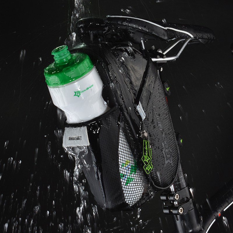 Rockbros Tas Sepeda Microfiber Waterproof dengan Holder Botol Minum - C7-1 - Black