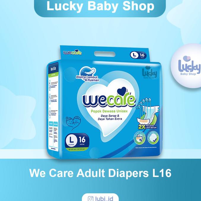 ( BISA COD ) WeCare Adult Diapers Size L 16 DISKON [Kode 1|Kode 2|Kode 3|Kode 4|Kode 5|Kode 6|Kode