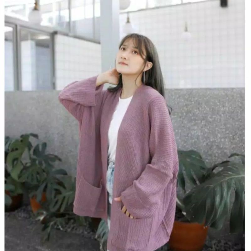 KARDIGAN RAJUT OVERSIZE JUMBO XXL 3XL 4XL PAKAIAN WANITA/ LOCY BIGSIZE