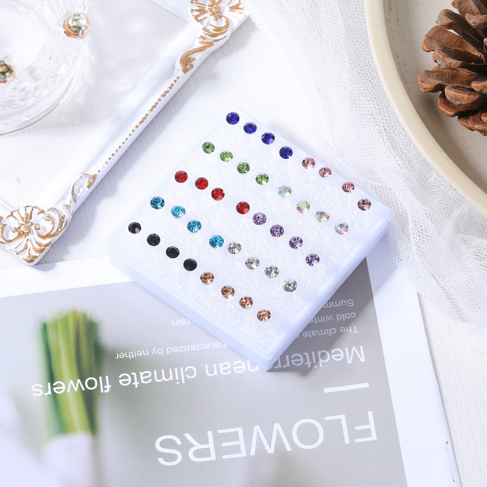 10 / 20 Pasang / Set Anting Stud Hypoallergenic Bahan Plastik Warna-Warni Ukuran 0.8Mm Untuk Wanita