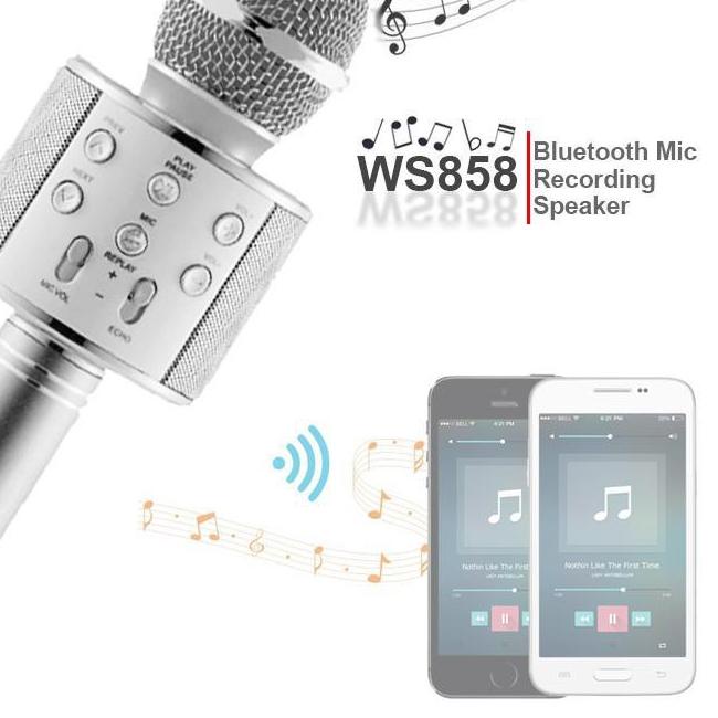 ➱ Mix Ws 858 Portabel Bluetooth Wireless - Mik ws 858 portabel- Mic bluetooth ✮