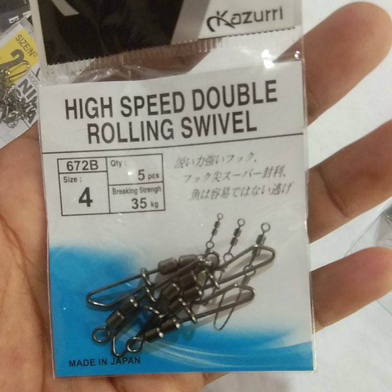 Snap doble rolling swivel kazurri No.6 dan No.8