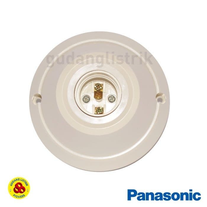 Panasonic Fitting Lampu Plafon Bulat E27 Putih Lamp Holder