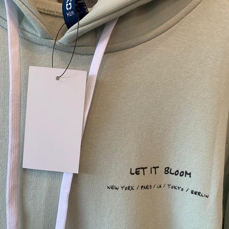 HOODIE Let It Bloom Green H*M