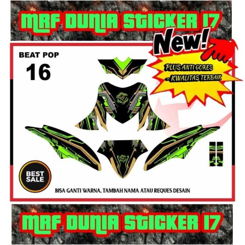 sticker dekal beat pop full body decal beat pop stiker  beat pop motor beat pop full body 16