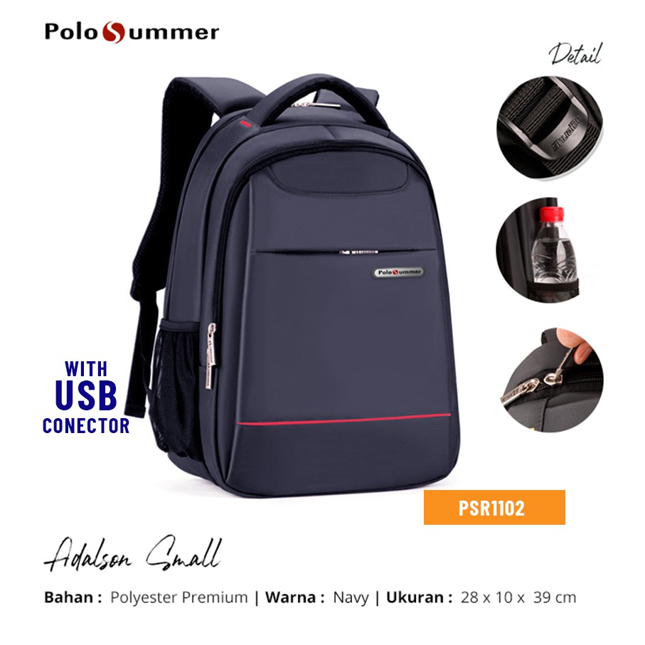 TAS PRIA BACKPACK POLO ADBAG | TAS ANAK SEKOLAH SMA COWOK MODEL KASUAL