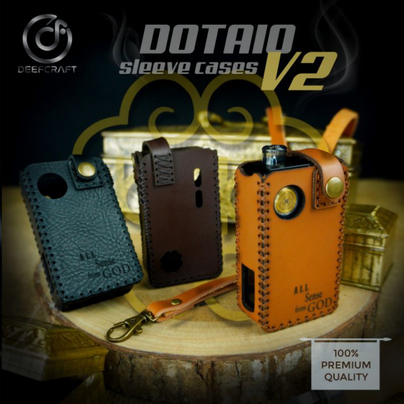 Premium Sleeve Case Dotaio V2 Free Tali Lanyard / Holder Casing Dot aio v2 Leather Sleeve