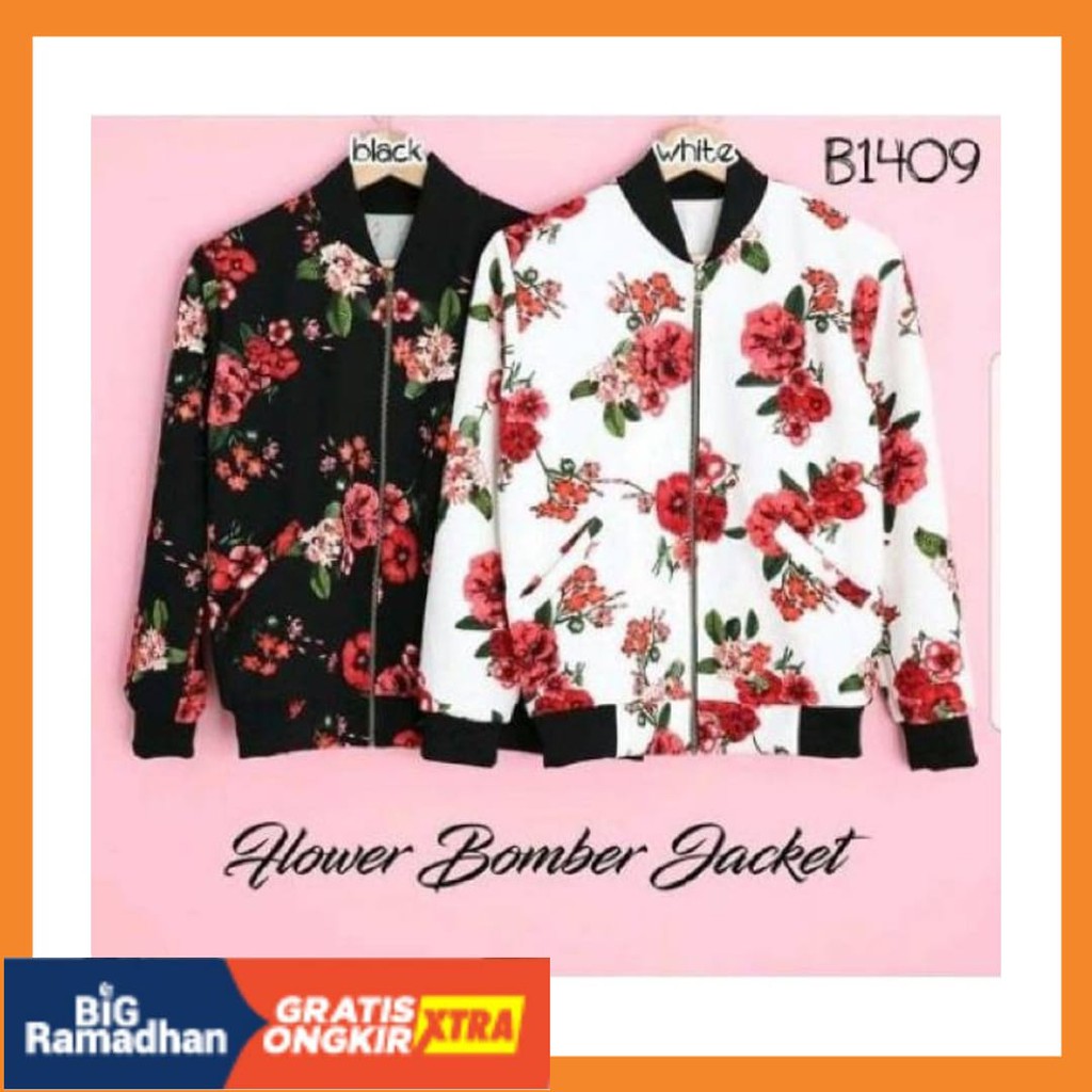 RAJUT RAPI BIG UKURAN ALLSIZE JUMBO LD 110 BESAR MURAH / Bess - Jacket Bomber BLACK ROSE