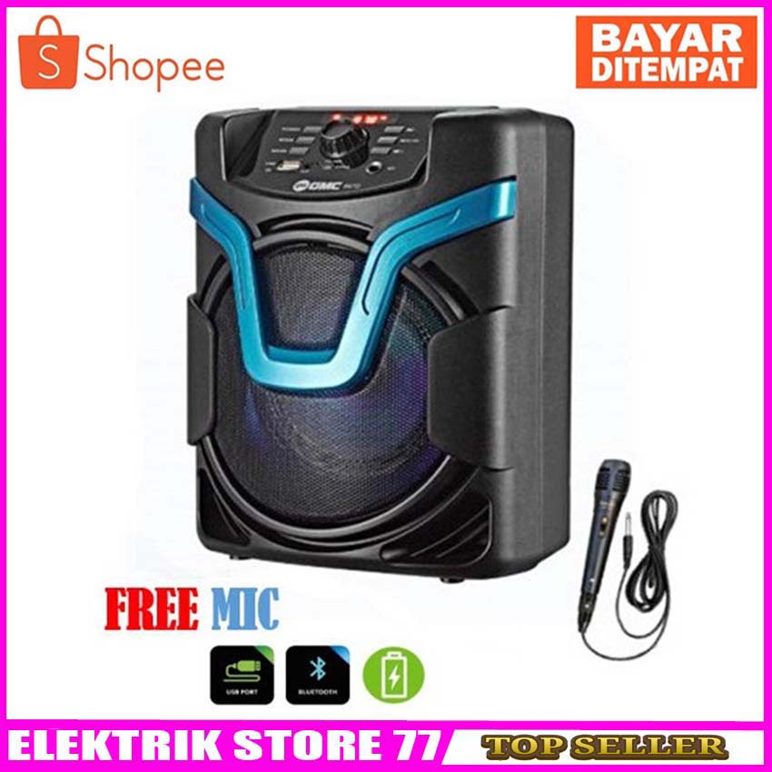 Speaker Portable Meeting Bluetooth GMC 897D karaoke FREE MIC