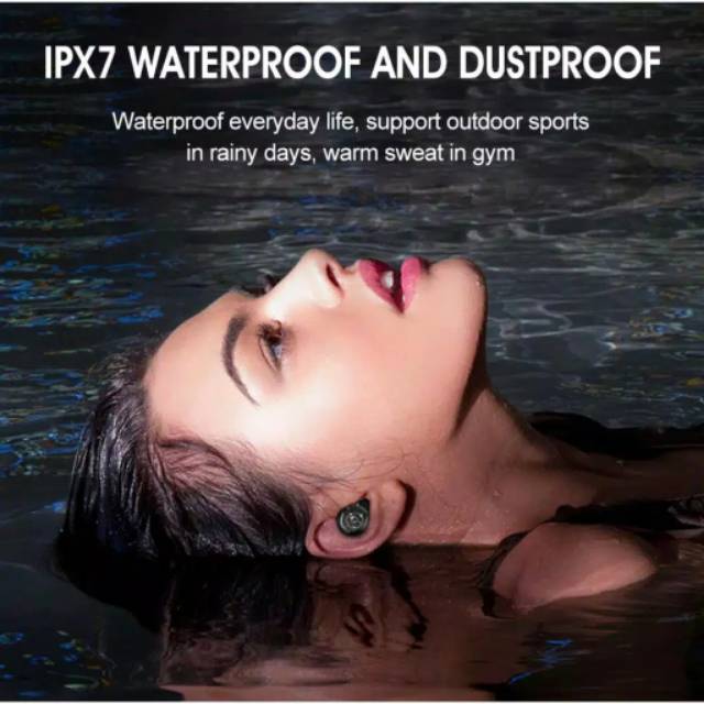 Headset Bluetooth LED Double Digital Display TWS F9 / IPX7 Waterproof True Wireless Airdots Versi 5