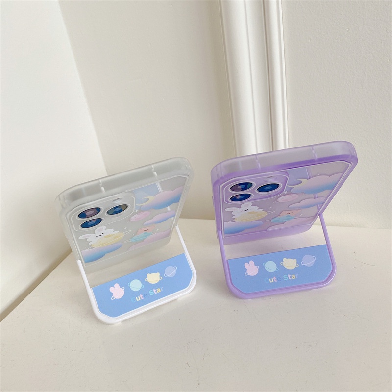 Case Bracket Lipat Motif Kartun Hewan Lucu Untuk Iphone 7 8 PLUS X XR XS 11 12 13 PRO MAX SE 2020