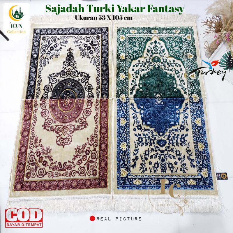 Sajadah Turki Yakar Midi Fantasy// 53 x 105 sejadah buludru tebal