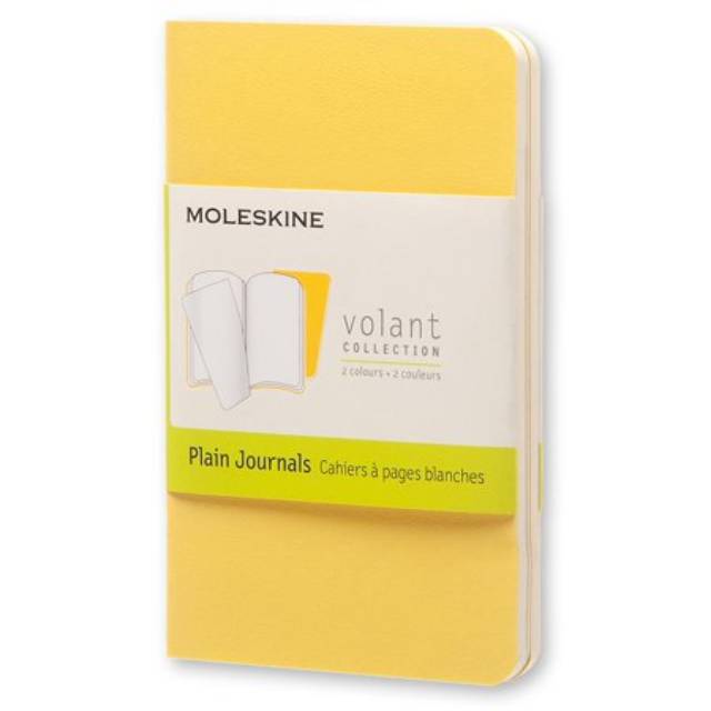 

Moleskine Volant Yellow - Plain Journals (2pcs)