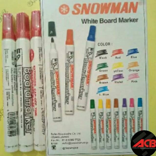 

Board Marker Snowman / Spidol Whiteboard