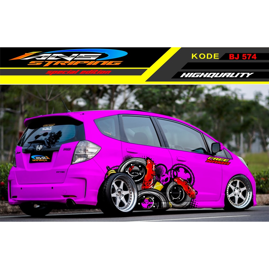 VARIASI MOBIL HONDA JAZZ / STIKER MOBIL BRIO AVANZA YARIS XENIA / DECAL MOBIL / DECAL STICKER MOBIL TERBARU